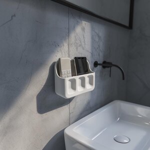3D-gedrucktes Wandorganizer-Regal | Minimalistischer Schwebender Aufbewahrungscaddy | Moderner Halter für Handy, Fernbedienung und Kleine Gegenstände