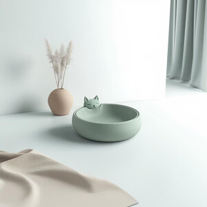 3D-gedruckter Katzennapf Niedlicher Futternapf für Kätzchen | Moderner, Freundlicher Haustiernapf | Minimalistischer Katzenfutterspender Kleiner Wassernapf für Haustiere | Einzigartiges Geschenk für Katzenliebhaber