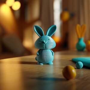 Hasen-Gedenkurne mit Deckel | 3D-gedruckter Aufbewahrungsbehälter für Tierasche zum Gedenken an Kaninchen, Regal-Deko, Geschenk und Deko-Accessoire