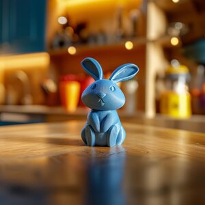 Hasen-Gedenkurne mit Deckel | 3D-gedruckter Aufbewahrungsbehälter für Tierasche zum Gedenken an Kaninchen, Regal-Deko, Geschenk und Deko-Accessoire