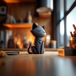 Gedenkurne Schlafende Katze mit Deckel | 3D-gedruckter Andenkenbehälter für Katzenasche | Regaldekoration und Erinnerungsdisplay