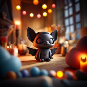 Fledermaus-Gedenkurne mit Deckel | 3D-gedruckter Andenkenbehälter für Tierasche | Gotische Regaldekoration und Halloween-Erinnerungsdisplay