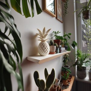 Geometrische Ananas-Gedenkurne | 3D-gedruckter Andenken-Aschebehälter | Moderne Wohndekoration für Gedenkregal und Tierandenken