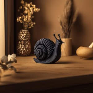 Schnecken-Skulptur Regal-Deko | 3D-gedruckte Spiral-Tierfigur für moderne Wohnpräsentation, Schreibtisch-Akzent und gemütliche Bücherregal-Deko, Geschenkidee