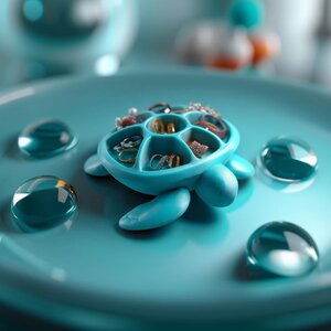 Schildkröten-Schmuck-Organizer | Meeresschildkröten-Ringhalter | 3D-gedrucktes Ohrring-Tablett