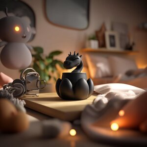 Fantasy-Drachen Gedenkurne mit Deckel | 3D-gedrucktes Behältnis für Tierasche, Mythische Regaldeko, Andenken und Geschenk