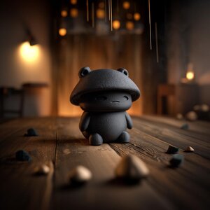 Pilzwesen-Gedenkurne mit Deckel | 3D-gedrucktes Behältnis für Tierasche, Fantasy-Regaldeko und Andenken