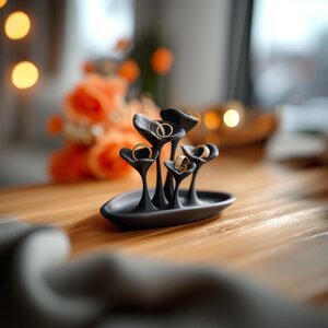 3D-gedruckter Pilz-Schmuckhalter | Ring- und Ohrring-Tablett