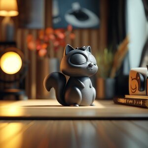 Eichhörnchen-Gedenkurne mit Deckel | 3D-gedruckter Aufbewahrungsbehälter für Tierasche zum Gedenken an ein Kleintier, Geschenk und Deko-Urne