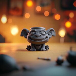 Goblincore-Kreatur Gedenkurne mit Deckel | 3D-gedruckter Aufbewahrungsbehälter für Tierasche, Fantasy-Regaldeko und Andenken