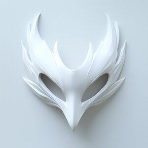3D-gedruckte Vogelmaske | Elegante Fantasy-Maskenball-Pestarztmaske | Mystische Rabenmaske