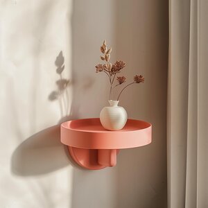 3D-gedrucktes Rundes Wandregal | Modernes Minimalistisches Schwebendes Regal mit Kreisdesign | Zeitgenössische Wanddekoration für Stilvolle Wohninterieurs