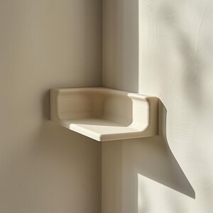 3D-gedrucktes Eck-Wandregal | Minimalistisches Schweberegal-Design für Kleine Räume | Modernes PLA-Wanddeko-Stauraum und Organizer