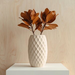 3D-gedruckte Diamant-Vase | Moderner Geometrischer Blumentopf | Minimalistische Deko-Vase