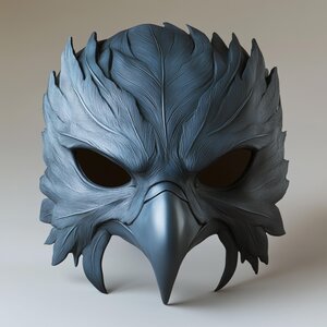 3D-gedruckte Raben-Maske | Gothic-Vogel-Kriegermaske | Pestarzt-Cosplay-Fantasy-Schnabelmaske
