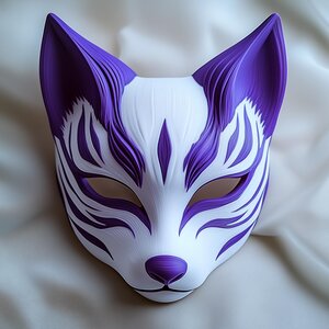 3D-gedruckte Kitsune-Maske | Fuchsgeist-Maske | Japanische Cosplay-Festival-Maske