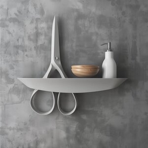 3D-gedrucktes Scheren-Wandregal | Modernes Künstlerisches Schwebe­regal-Design | Einzigartige Funktionale Wohndekoration