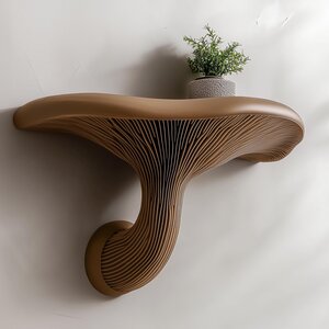 Pilzregal | Schwebendes Wandregal Fungi-Wanddeko | 3D-gedruckter Moderner Wohnakzent Einzigartiges Wandmontiertes Regal