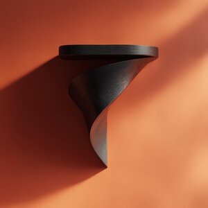 3D-gedruckte Spiral-Wandregalhalterung | Moderne gotische Schwebeablage | Minimalistische Dark-Fantasy-Ablage für Kerzen, Kristalle und kleine Deko