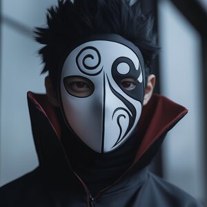 Vom Anime Inspirierte Cosplay-Maske | Fantasy-Kostümmasken mit Wirbelmuster | Conventions, Fotoshootings, Halloween, Rollenspiel
