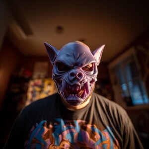 3D-gedruckte Maske eines wilden Monsters | Dark-Fantasy-Kostüm