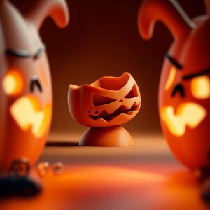 3D-gedruckter Jack-o'-Lantern-Schmuckorganizer | Schmuckschale